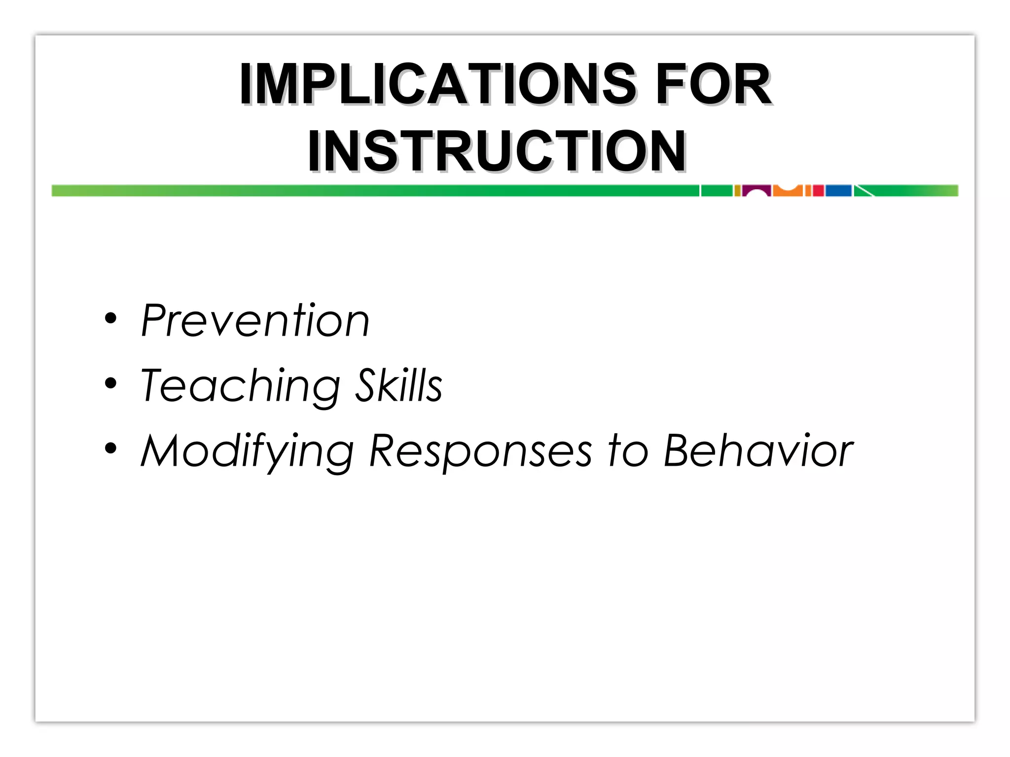 Effective instruction challenging behavior (revised) | PPT