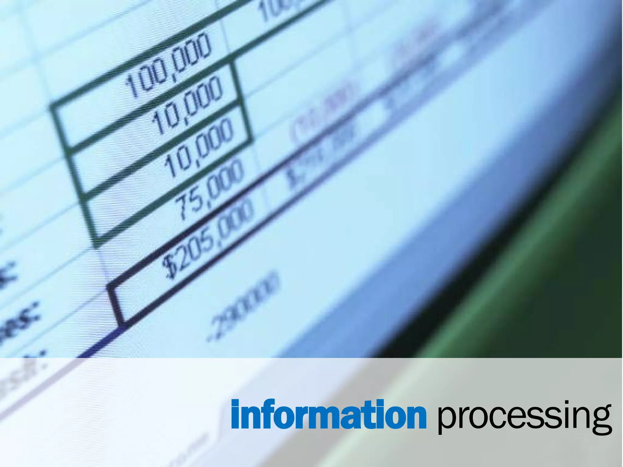 information processing
 