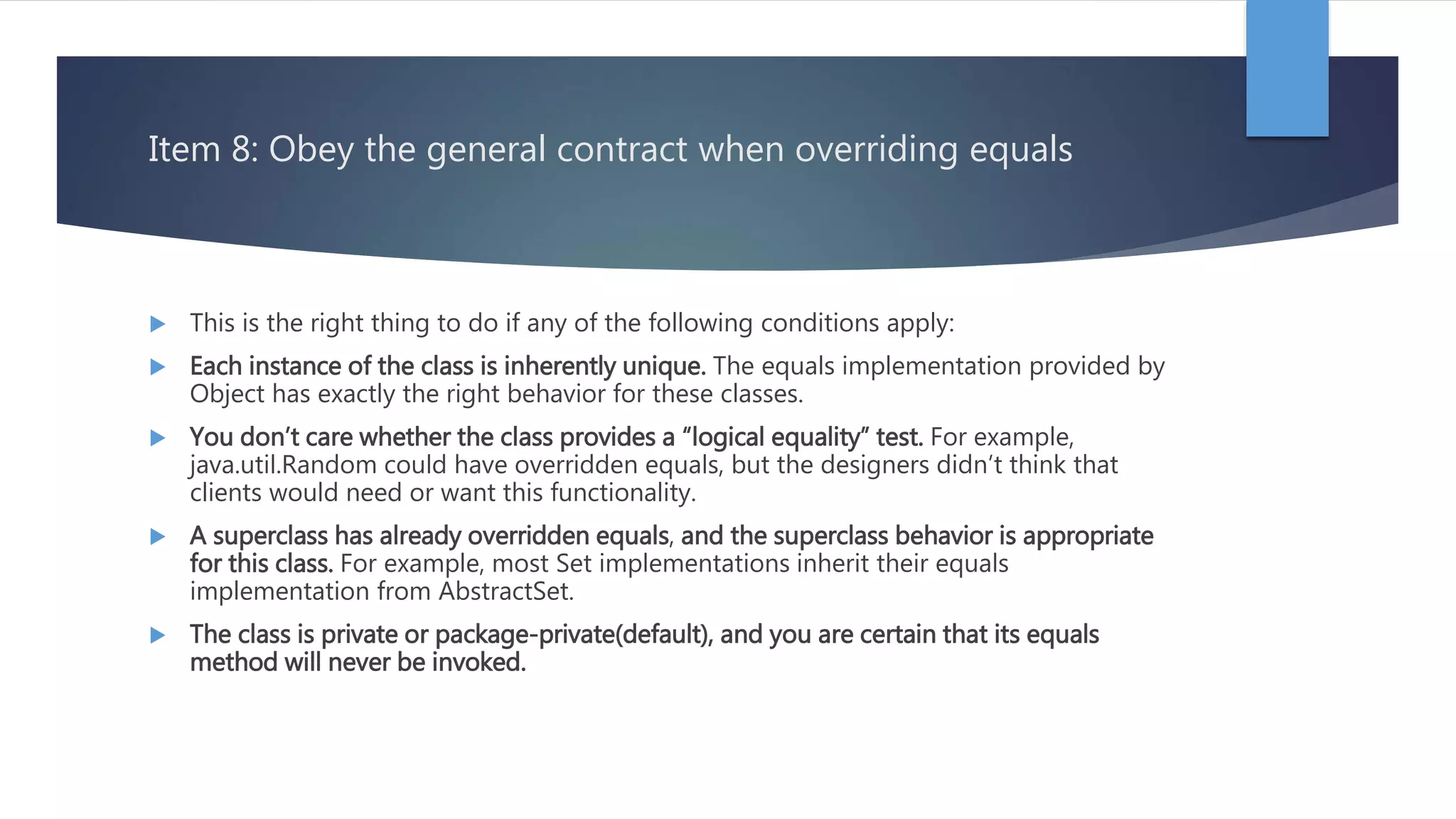 Effective Java - Chapter 3: Methods Common to All Objects | PPTX ...