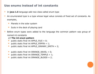 Effective Java - Enum and Annotations | PPT