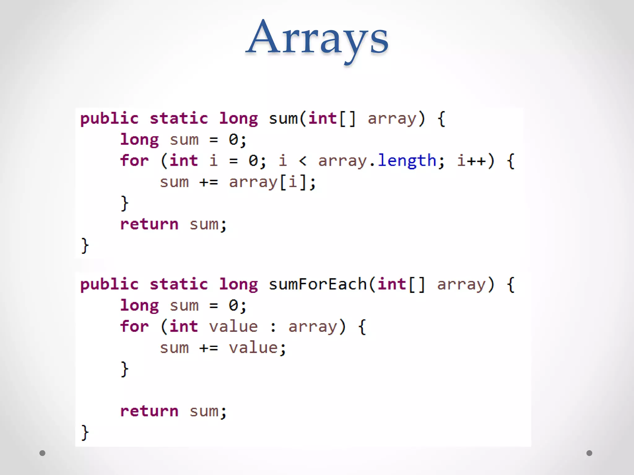 Arrays 