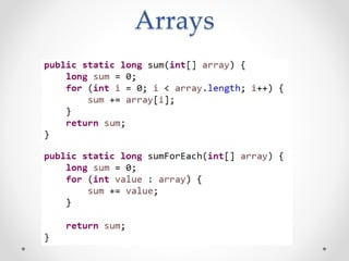 Arrays
 