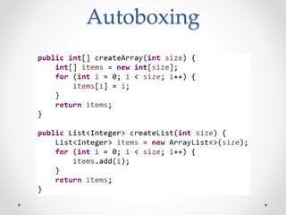Autoboxing
 