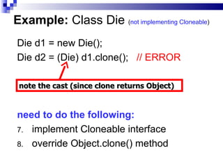cloneable interface and clone() method in java - top... Effective Java - Override clone() method judiciously | PPT