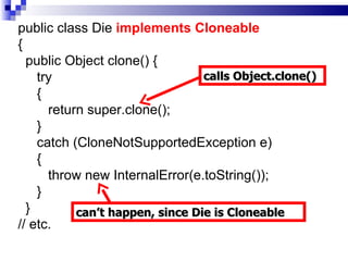 Effective Java - Override clone() method judiciously | PPT