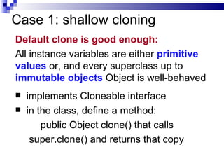Effective Java - Override clone() method judiciously | PPT