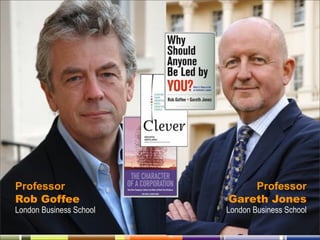 Professor                    Professor
Rob Goffee               Gareth Jones
London Business School   London Business School
 
