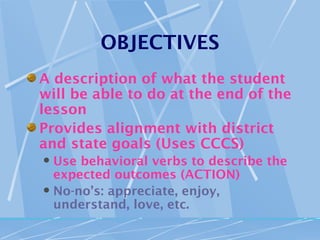 Effective lessonplanning | PPT