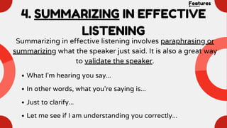 Mastering Effective Listening: Keys to Better Communication | PPT