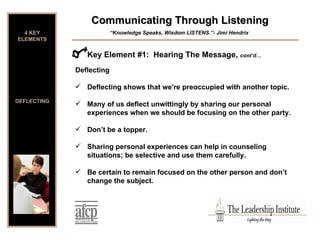 Deflecting Example Person Effective Listening | PPS