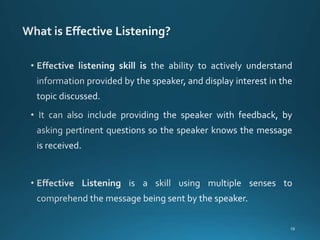 Effective listening