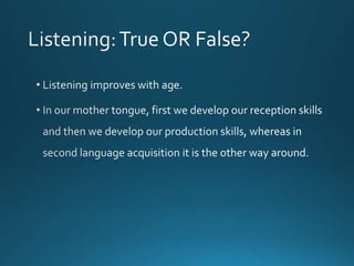 Effective listening