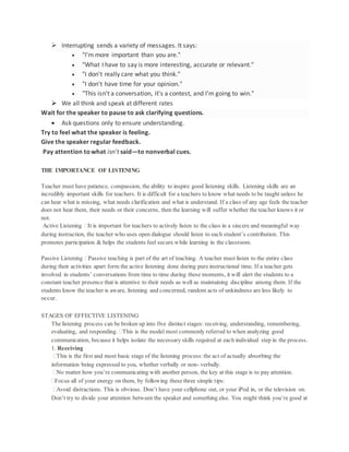 Effective listening group work | DOCX