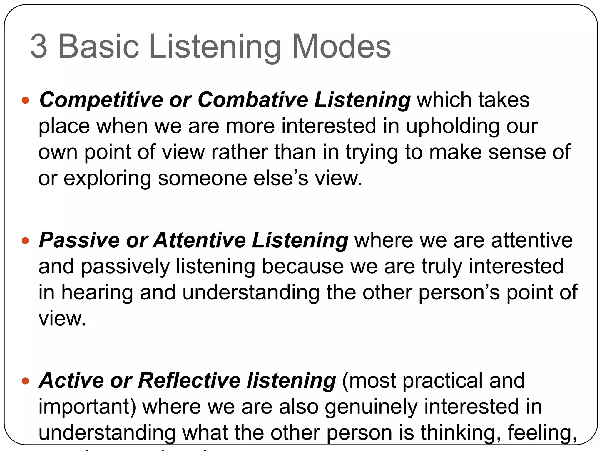 Effective Listening | PPTX