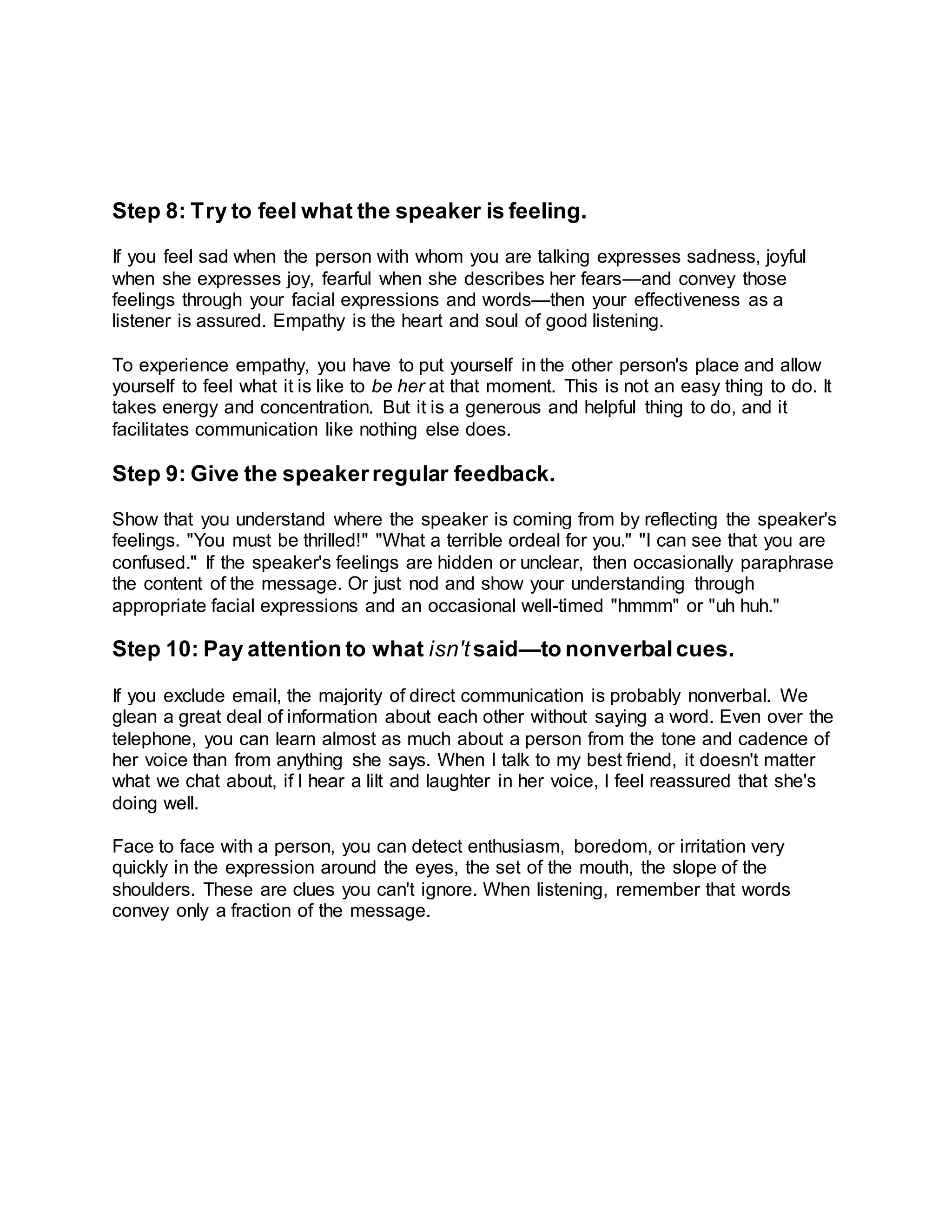 Effective listening skill | DOCX