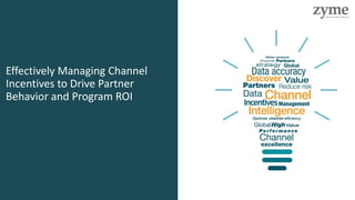 Effectively Managing Channel
Incentives to Drive Partner
Behavior and Program ROI
 