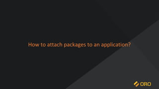 How to attach packages to an application?
 