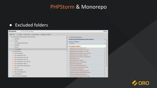 PHPStorm & Monorepo
● Excluded folders
 