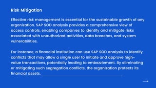 Effectively Using SAP SOD Analysis to Meet Audit Needs. | PDF