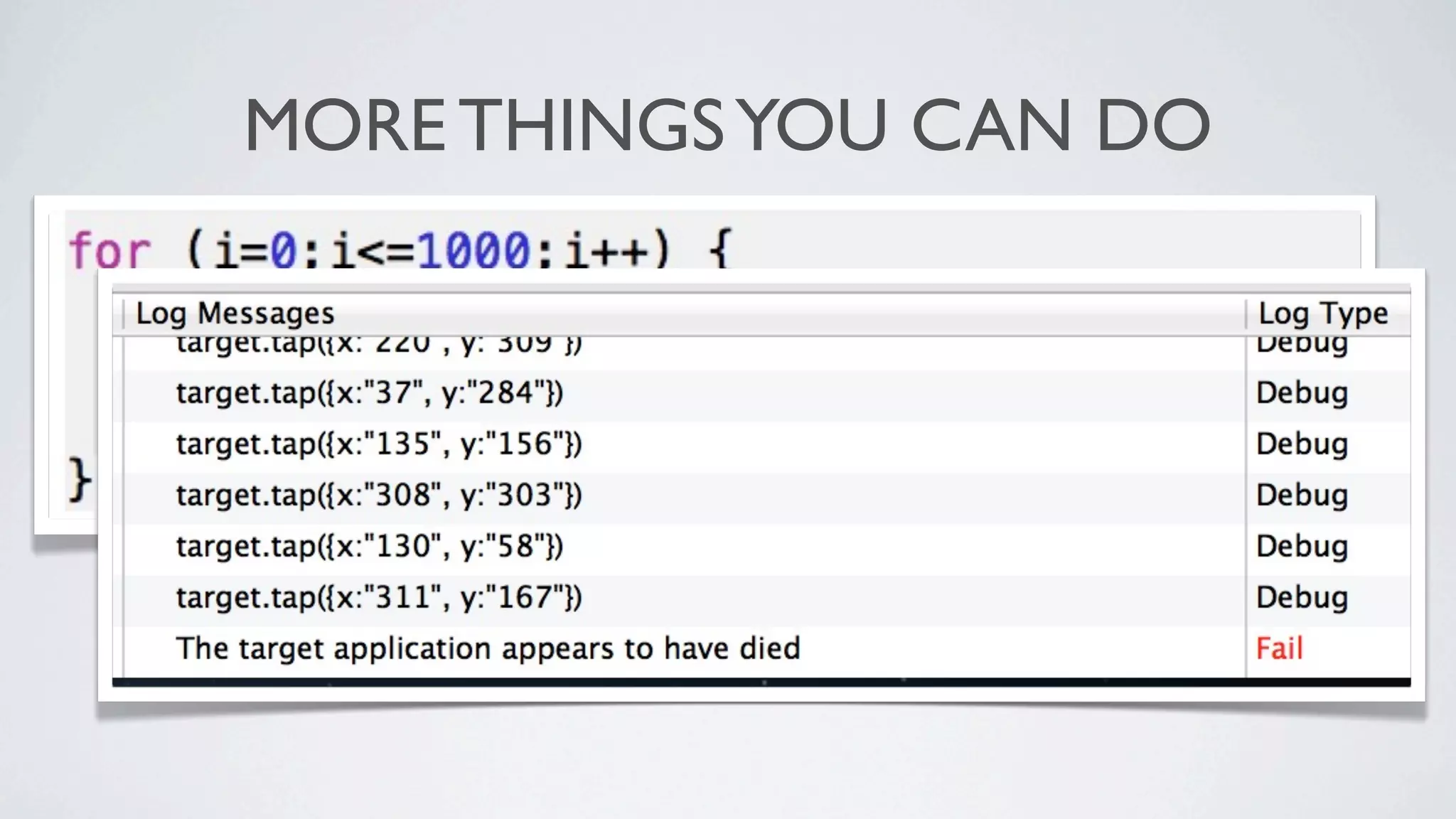 MORE THINGS YOU CAN DO
 