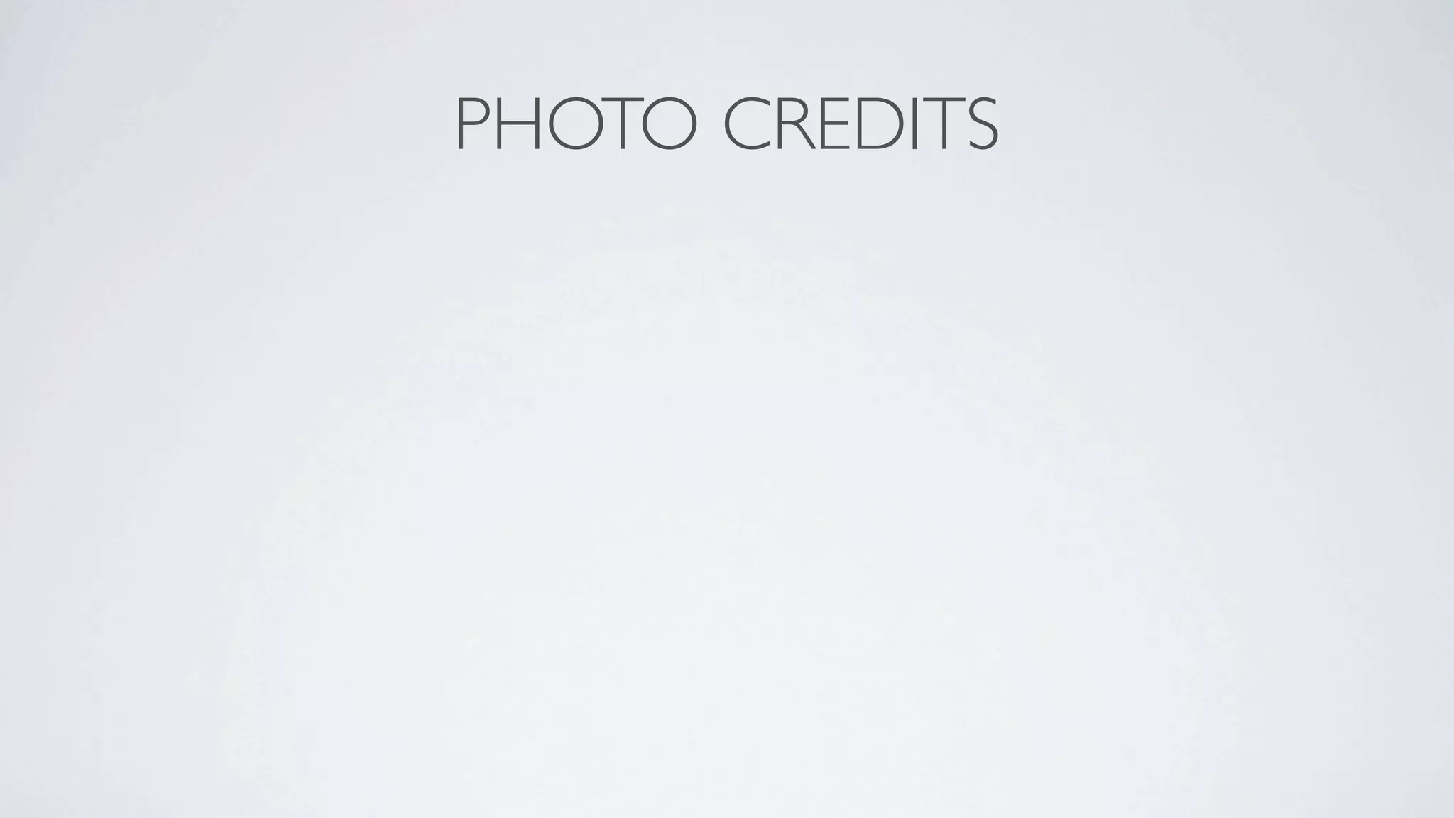 PHOTO CREDITS
 