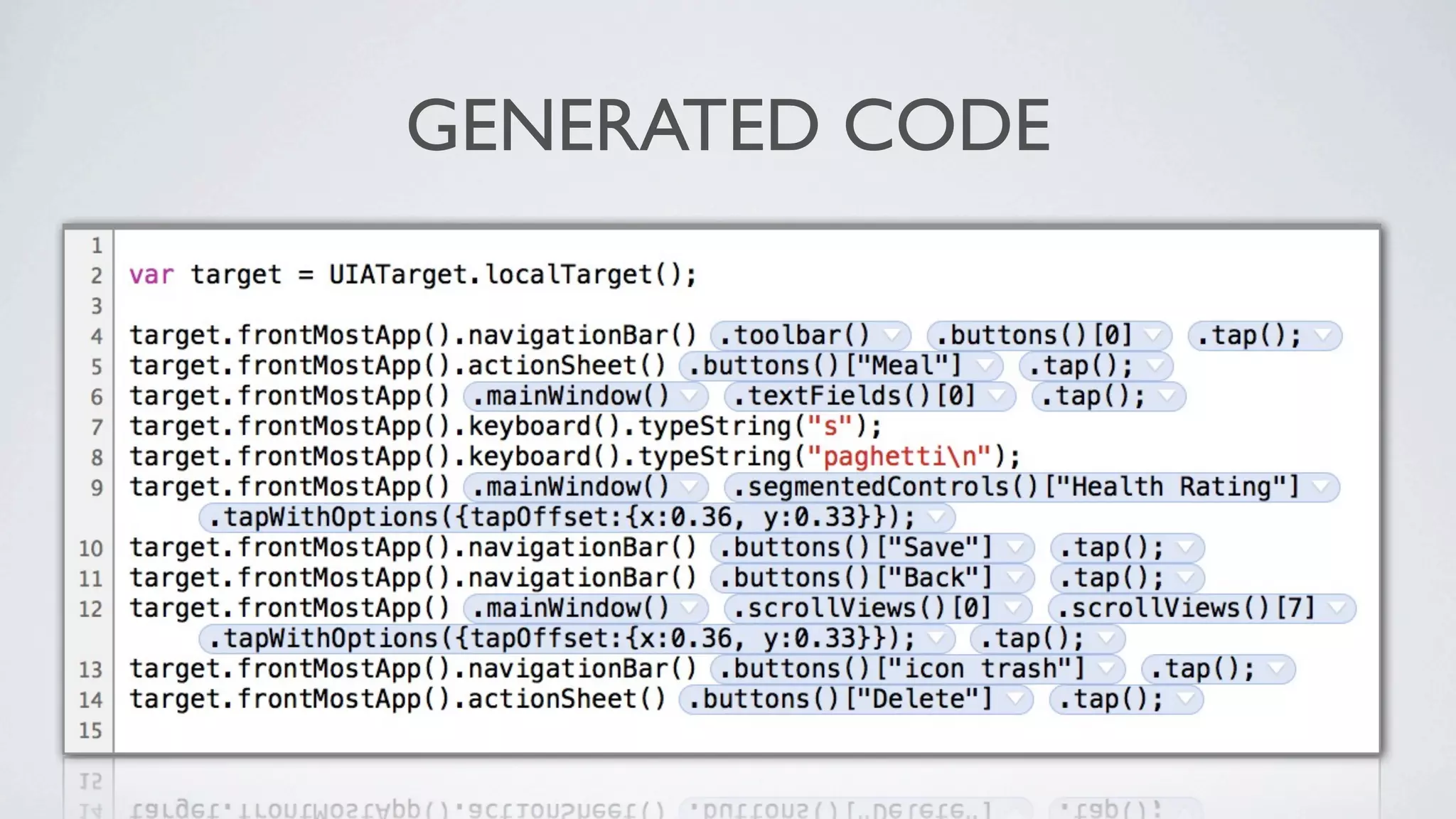 GENERATED CODE
 
