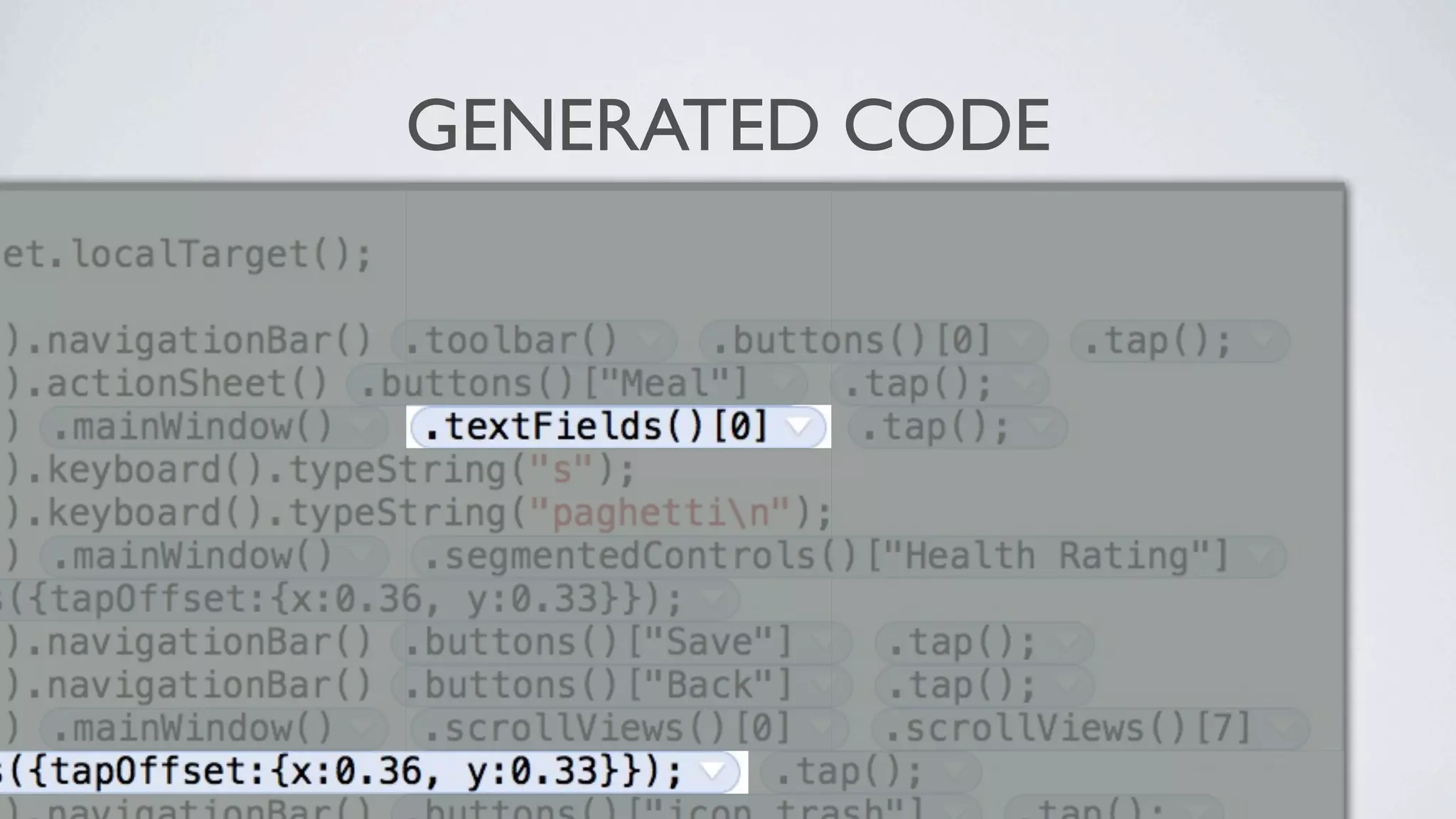 GENERATED CODE
 