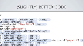 (SLIGHTLY) BETTER CODE
 
