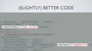 (SLIGHTLY) BETTER CODE
 