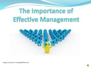 The Importance of Effective Management Image: jscreationzs / FreeDigitalPhotos.net 
