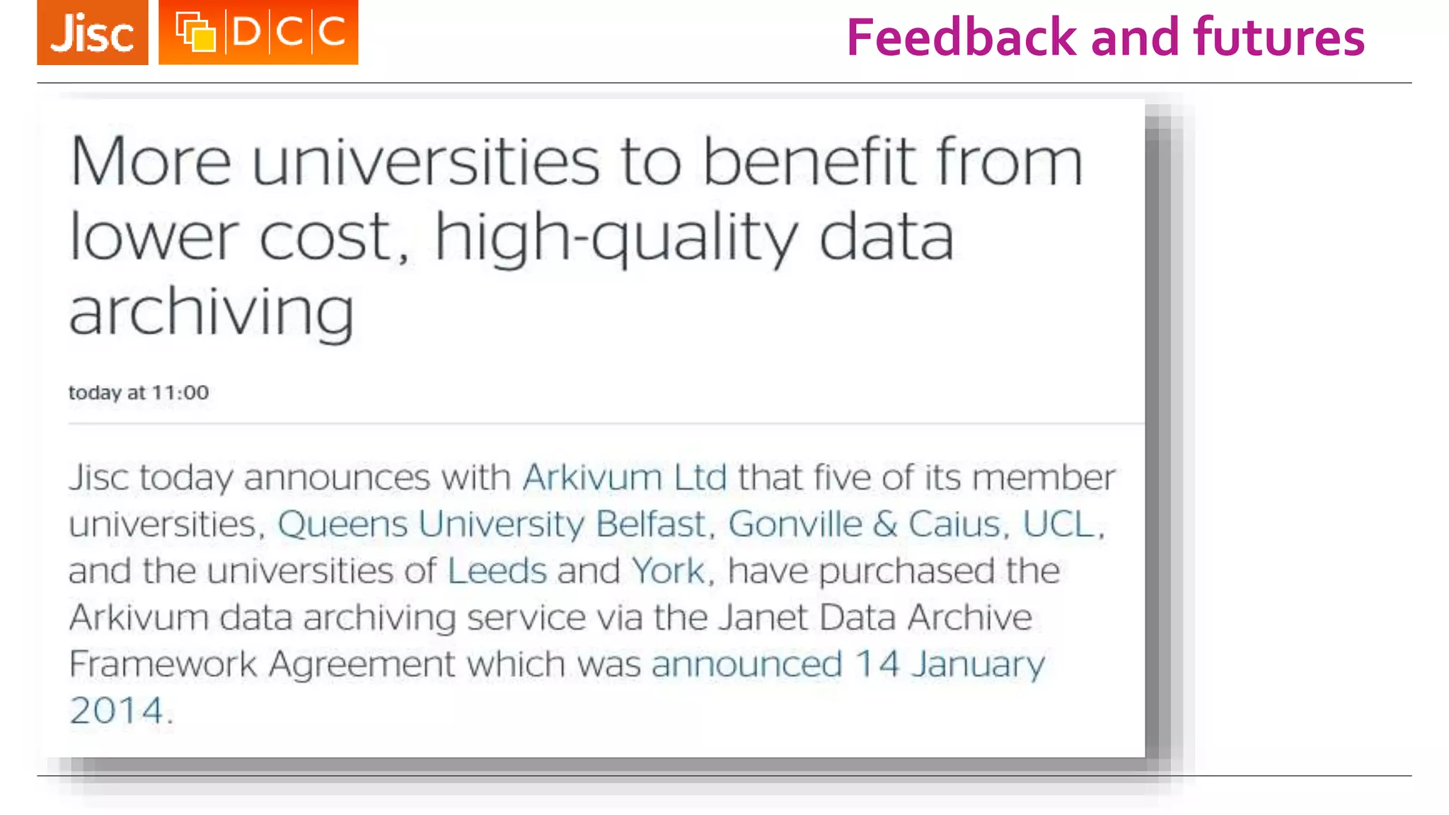 Feedback and futures
 