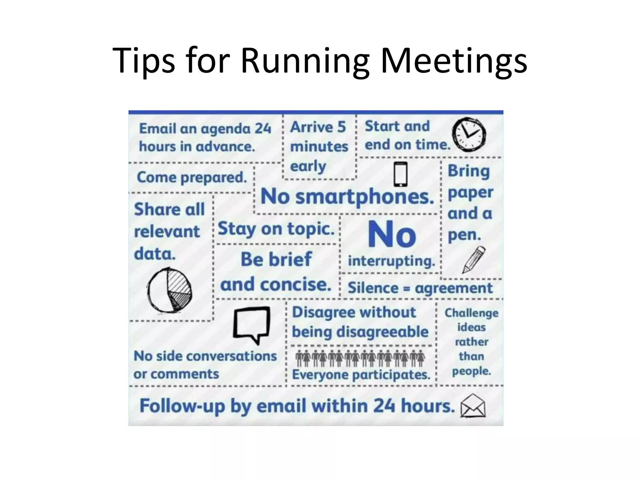 Tips for Running Meetings
 