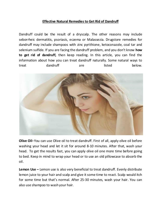 Effective Natural Remedies To Get Rid Of Dandruff