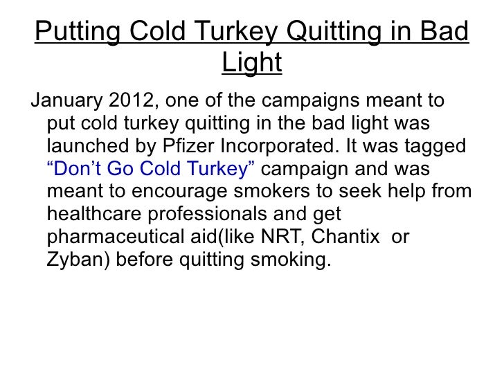 Effectiveness of cold turkey quit smoking