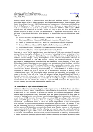 Effectiveness of open and distance education and the relevance of ict | PDF