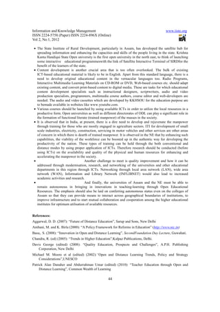 Effectiveness of open and distance education and the relevance of ict | PDF