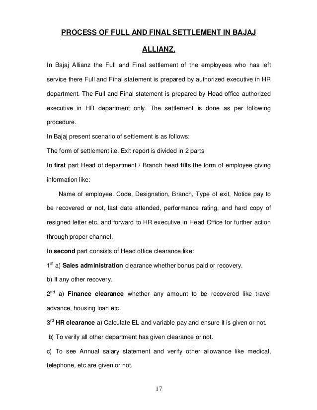 full and final settlement letters