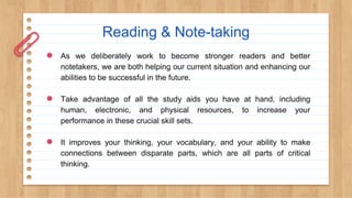 Effective Note-Taking Strategies | PPTX