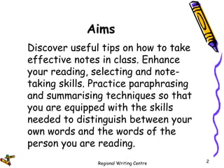 Effective note taking | PPT