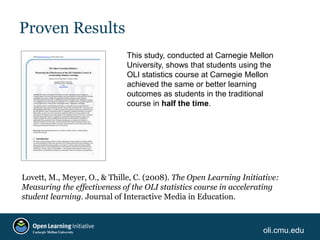 Effective Open Course Design - Kim Larson, Carnegie Mellon University OLI