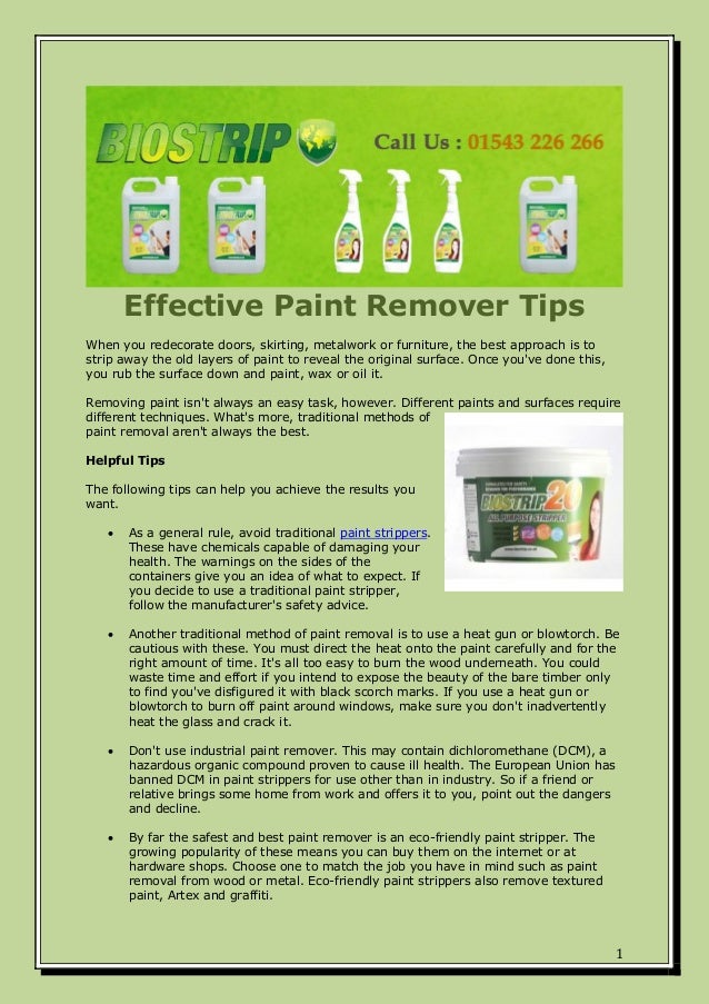 Effective Paint Remover Tips