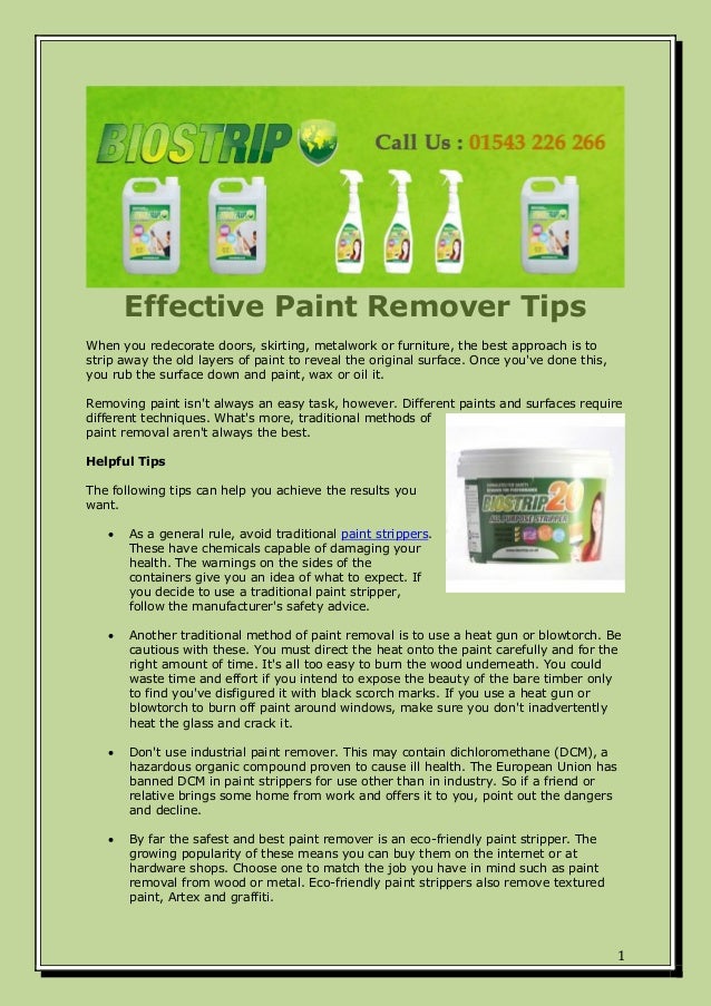 Effective Paint Remover Tips