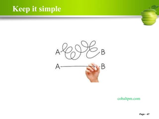 Keep it simple
cobaltpm.com
Page 47
 