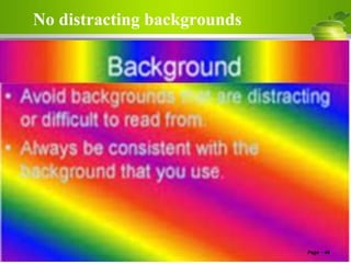 No distracting backgrounds
archive.learnhigher.ac.uk
Page 49
 