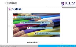 JEC, FKEE • afandia@uthm.edu.my© Effective Presentation • 16 May 2014
Outline
48
 