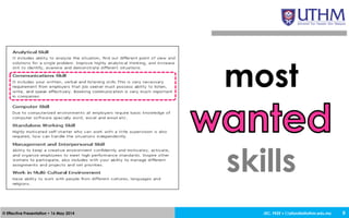 JEC, FKEE • afandia@uthm.edu.my© Effective Presentation • 16 May 2014 9
most
skills
 