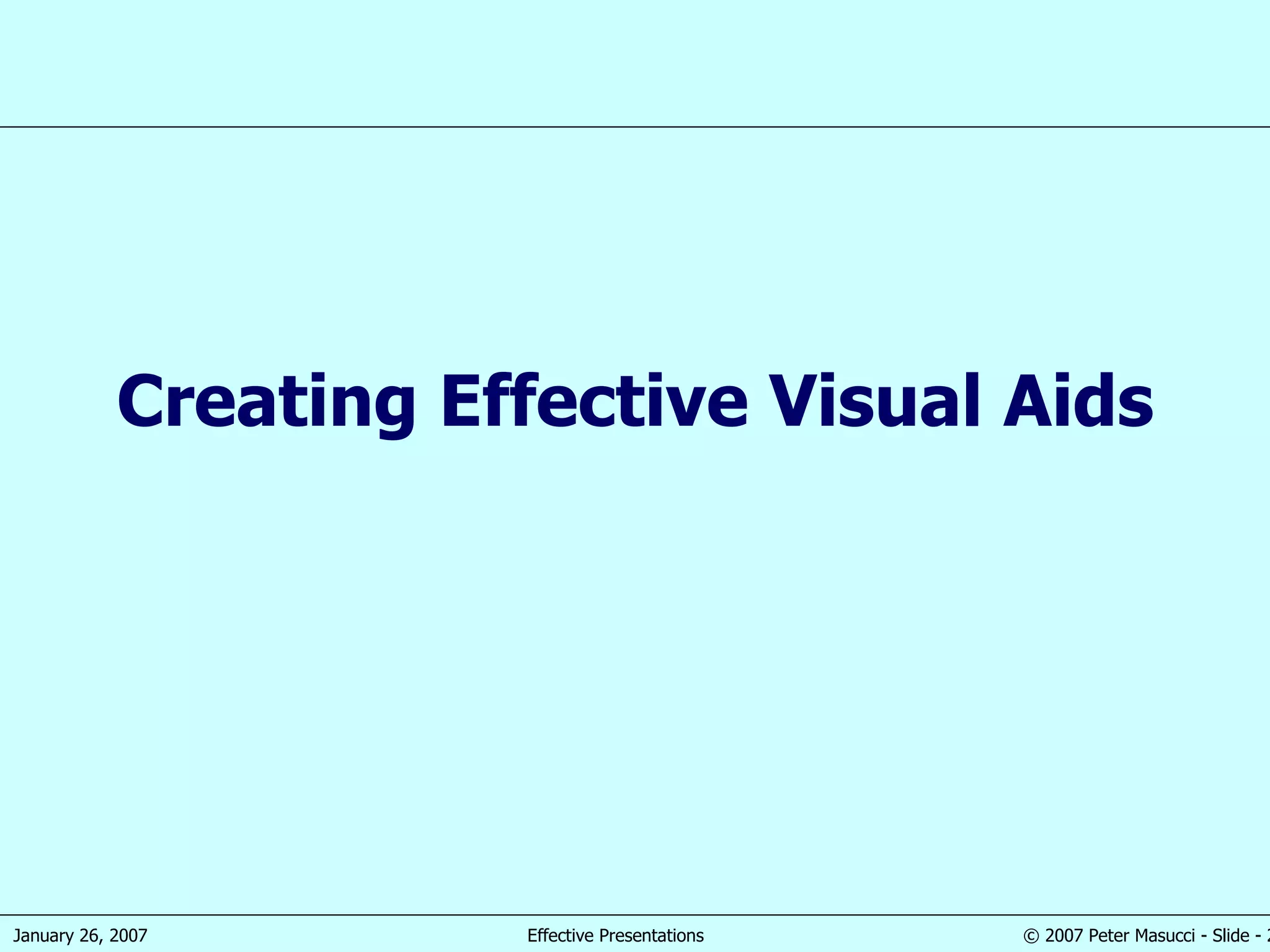 Creating Effective Visual Aids 