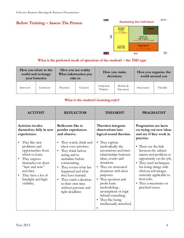 handout of presentation