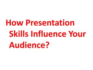 Effective presentation skills by A Lecture by Allah Dad Khan Visiting Professor AUPeshawa
