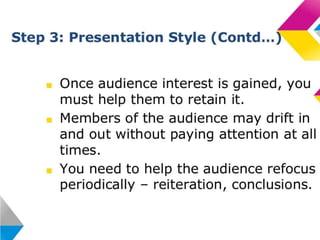 Effective presentation skills  A Lecture By Mr Allah Dad Khan